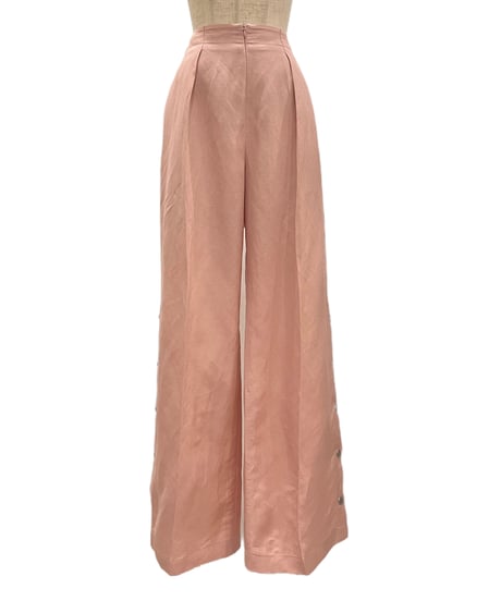 バックリボンサイドスリットパンツ /Back Ribbon Side Slit Pants