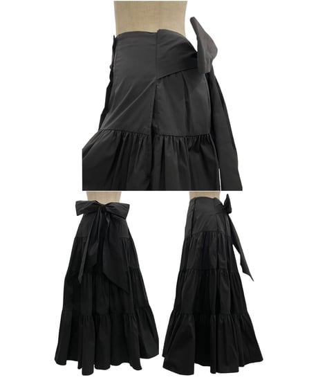 バックリボンティアードスカート /Back Ribbo Tiered Skirt