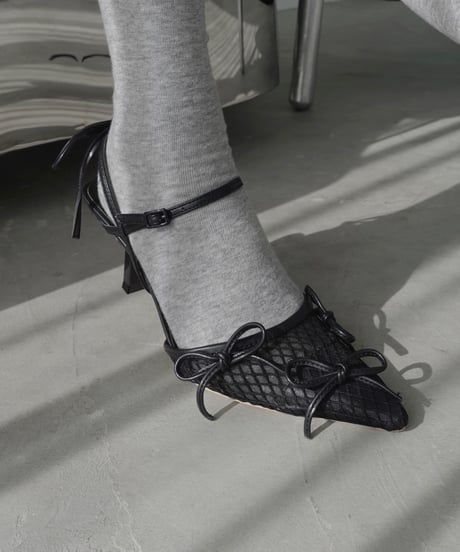 メッシュリボンパンプス /Mesh Ribbon Pumps