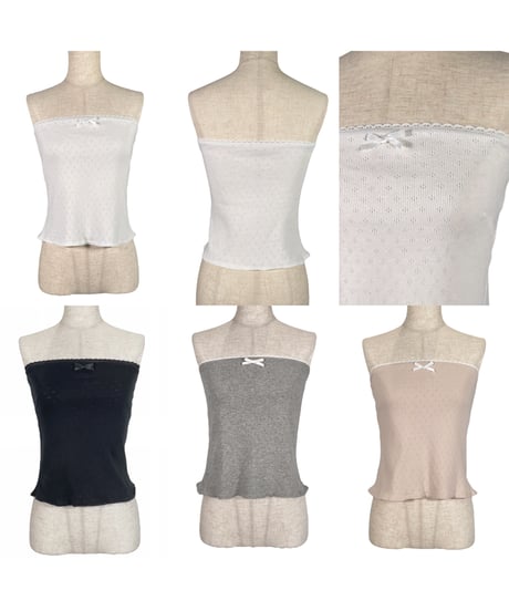 ポイントレースベアトップ/Point Lace Bandeau Top