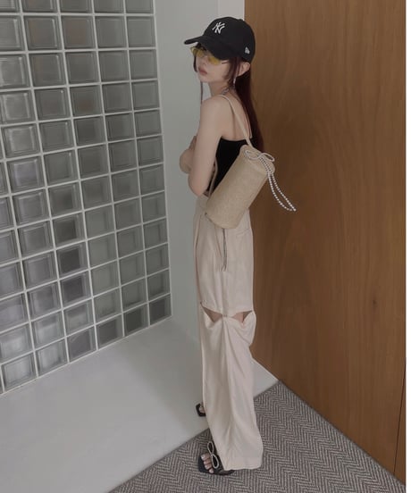 Bijou Ribbon Round Bag / ビジューリボンラウンドバッグ