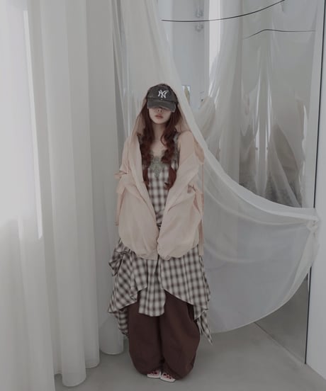 【Mocha】レイヤードチェックワンピース / Layered Check Dress