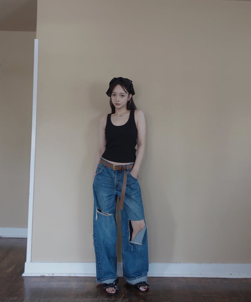 fiction tokyo 2Wayデニム　フィクショントーキョー Blue］2wayデニム / 2way Denim | FICTION TOKYO OFFI