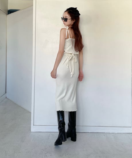 2サイドポケット バックオープンスリットニットワンピース / 2Pockets Back Open Slit Knit One-Piece