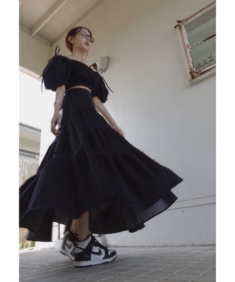 バルーンスリーブデニムトップ / Ballon Sleeve Denim Top