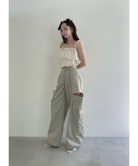 パイルフリルキャミソール / Pile Frill Camisole