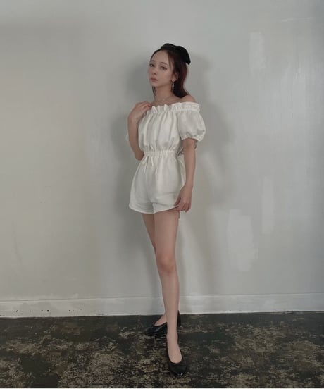 バックリボンロンパース / Back Ribbon Rompers
