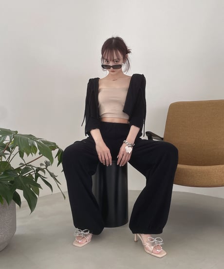 パイルクロップドフードカーディガン /Pile Cropped Hood Cardigan