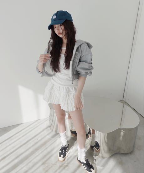 【Gray】ハートジップアップフーディー /Heart Zip-up Hoodie