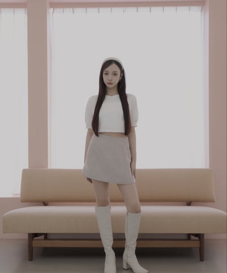 ［DustyPink］ツイードスカート / Tweed Skirt