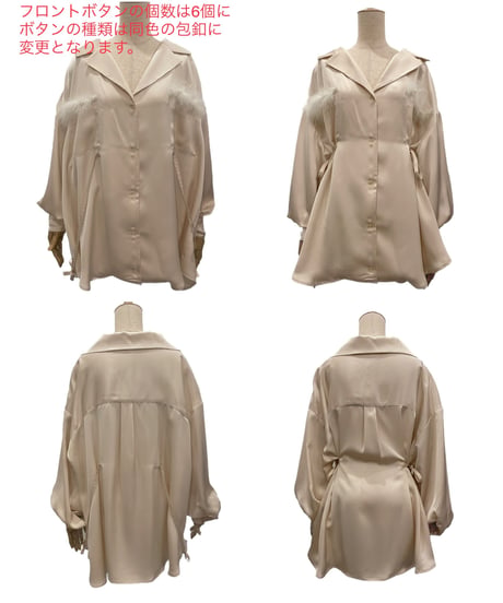 フェザーポケットサテンシャツ / Feather Pocket Satin Shirts