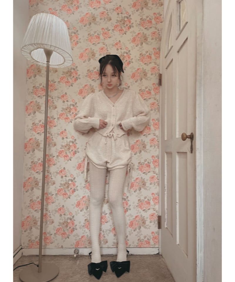 サイドリボンニットショートパンツ / Side Ribbon Knit Short サイドリボンニットショートパンツ / Side Ribbon Knit Short