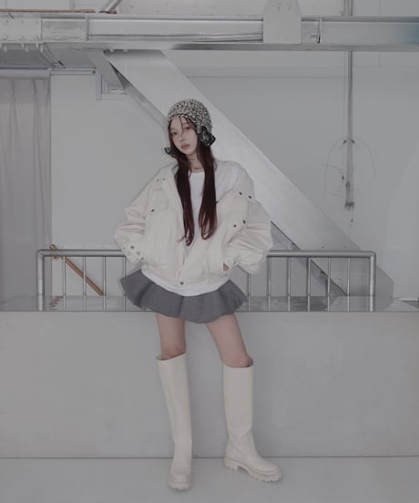 ウォッシュレザーブルゾン /Faux Leather Blouson