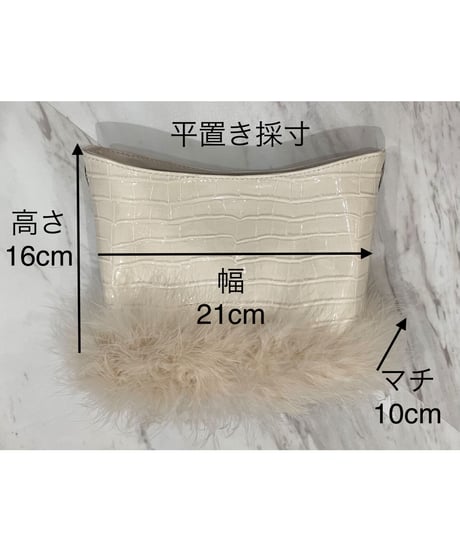 エナメルクロコフェザーバック / Enamel Croco Feather Bag