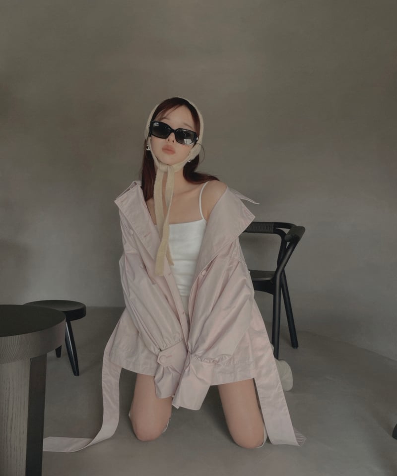 FICTION TOKYO ♥︎ ボリュームスリーブトレンチコート（ピンク） ボリュームスリーブトレンチコート / Volume Sleeve Trench Coat