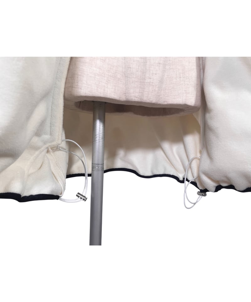 Gray】ダブルジップフリルフリース /Double Zip Frill Fleece |