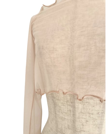 【Basic Collection】シアークロップドトップ-Short- /Sheer Cropped Top