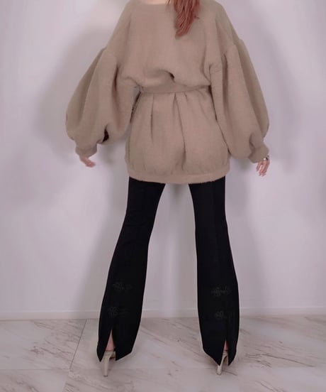 チャイナリボンスリットパンツ China Ribbon Slit Pants