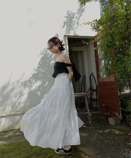 コットンレースリボントップ /　Cotton Race Ribbon Top