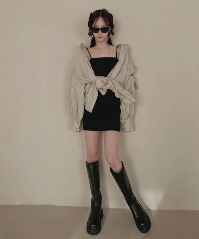 リブキャミソールワンピース / Rib Camisole One-Piece | FICTIO