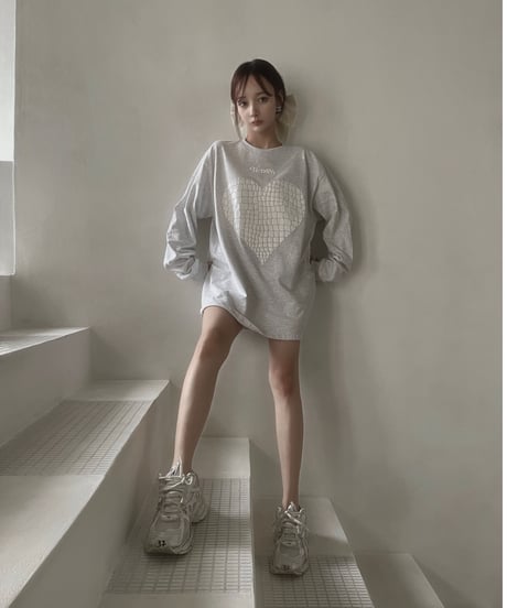 Croco Heart Longsleeve T /クロコハートロンT