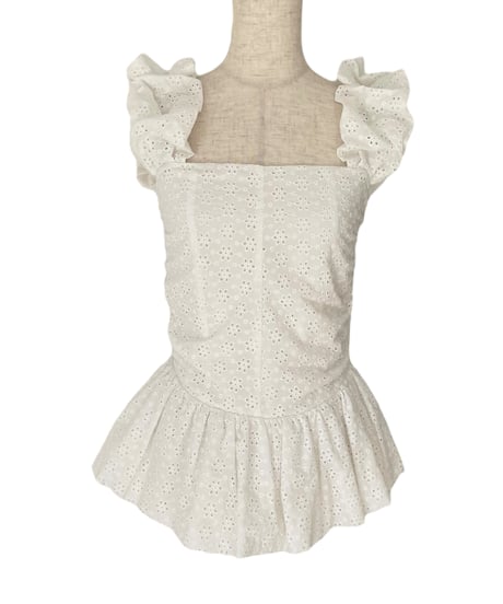 【Milk】コットンレーストップ(+ビッグシュシュ）/ CottonLace Top(+BigSHUSHU)