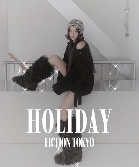 ハンドニッティングケーブルリボンニット/Hand-knitted Cable Ribbon Knit
