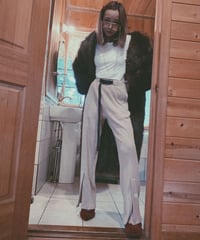 Front Slit Belt Pants　リブスリットパンツ