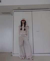【Pink】レイヤードフードトップス /Layered Hood Top