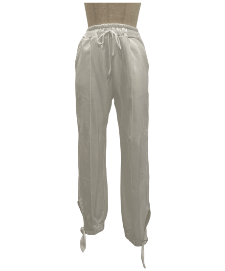 センターシームサイドリボンジョガーパンツ / Center Seam Cropped Side Ribbon Jogger Pants