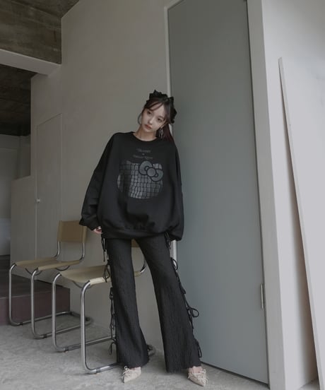 サイドリボンフレアパンツ / Side Ribbon Flare Pants