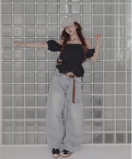 【LightBlue】バレルデニム / BarrelLeg Denim