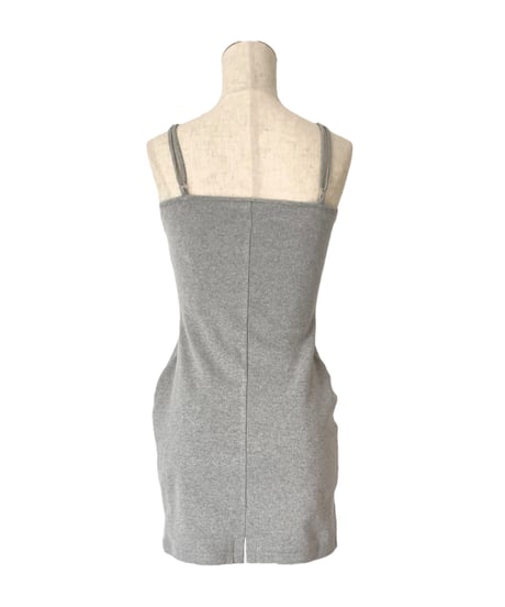 【Basic Collection】リブキャミソールスリットワンピース-Mini- /Rib Camisole Slit One-Piece