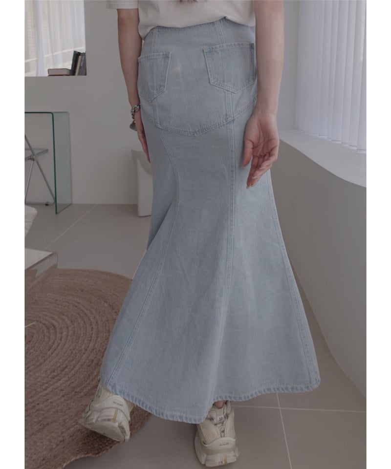 デニムフレアスカート /Denim Flare Skirt | FICTION TOKYO O デニムフレアスカート /Denim Flare Skirt | FICTION TOKYO O