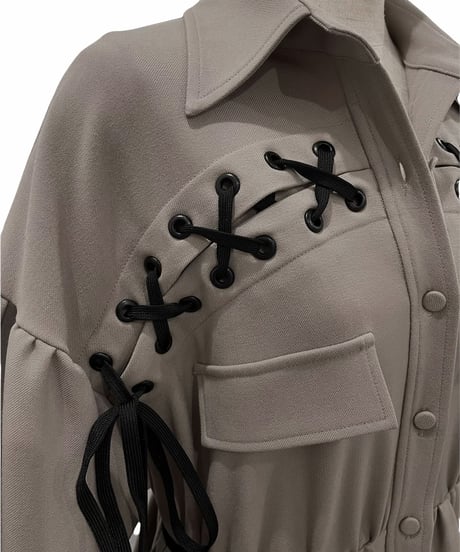 レースアップミリタリーガウンワンピース / LACE UP Military Gown One-Piece