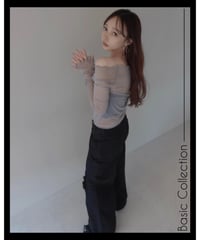 【Basic Collection】シアーチュニックトップ -Long-/ Sheer Tunic Top
