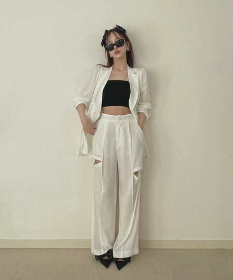 サイドカットシアーパンツ / Side Cutting Sheer Pants