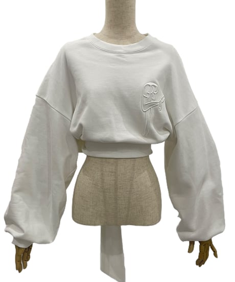 バックリボンクロップドトップ /Back Ribbon Cropped Top