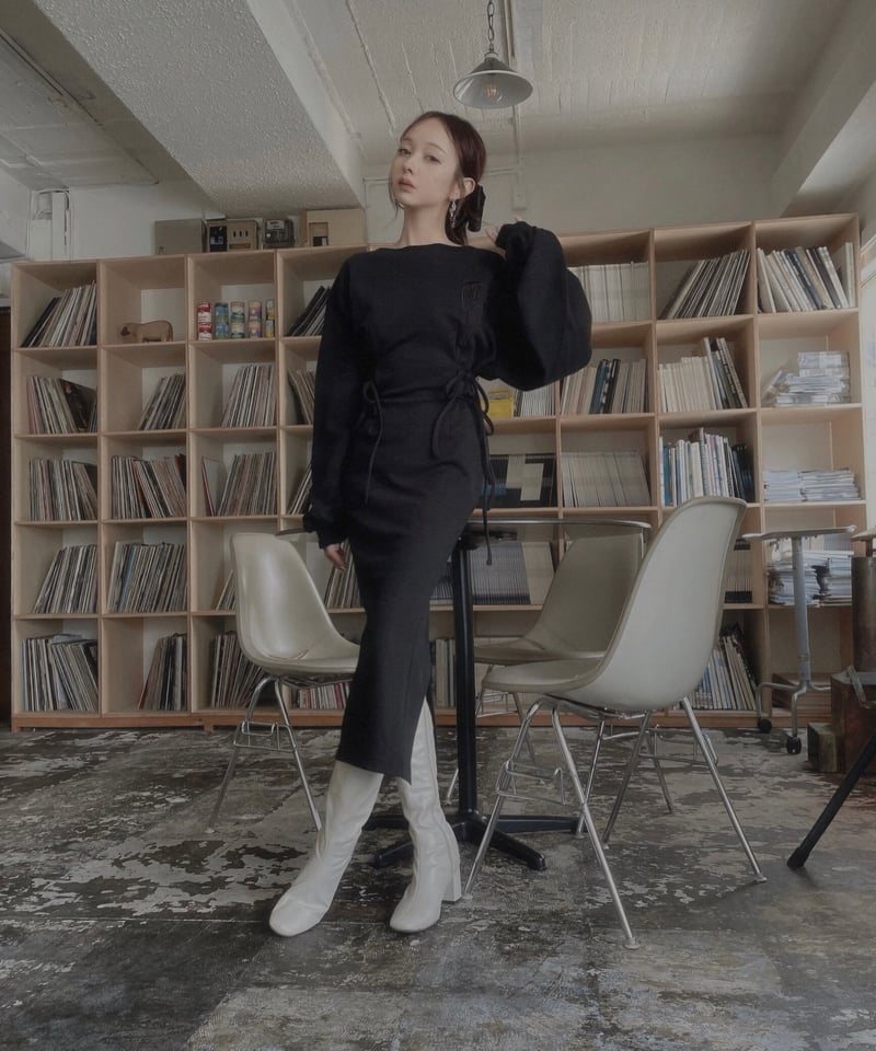 【未使用】FICTION TOKYO バックスリットロンTワンピ バックスリットロンTワンピ /Back Slit Long Sleeve T One-Piec