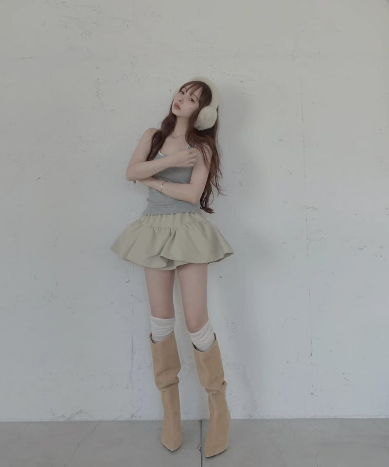BLAIR FLARE SKIRT フレアミニスカート 白ボリュームスカート ボリュームフレアスカート / Volume Flare Skirt | FICTION TO