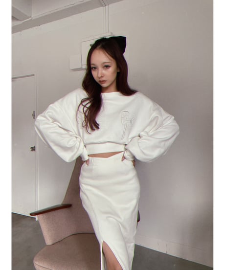 バックリボンクロップドトップ /Back Ribbon Cropped Top