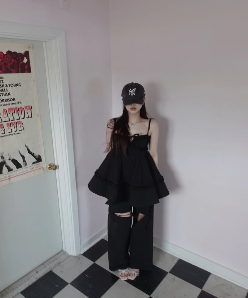 Black］2wayデニム / 2way Denim | FICTION TOKYO OFF