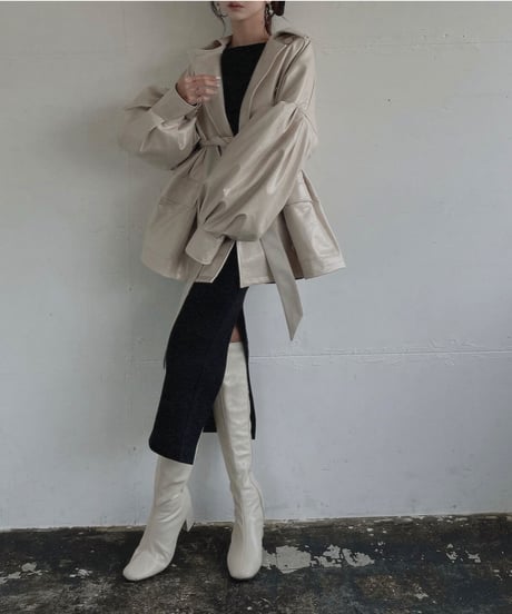 バックスリットロンTワンピ /Back Slit Long Sleeve T One-Piece