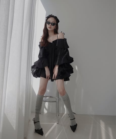 2wayチュニックワンピース / 2Way Collar Tunic One-Piece