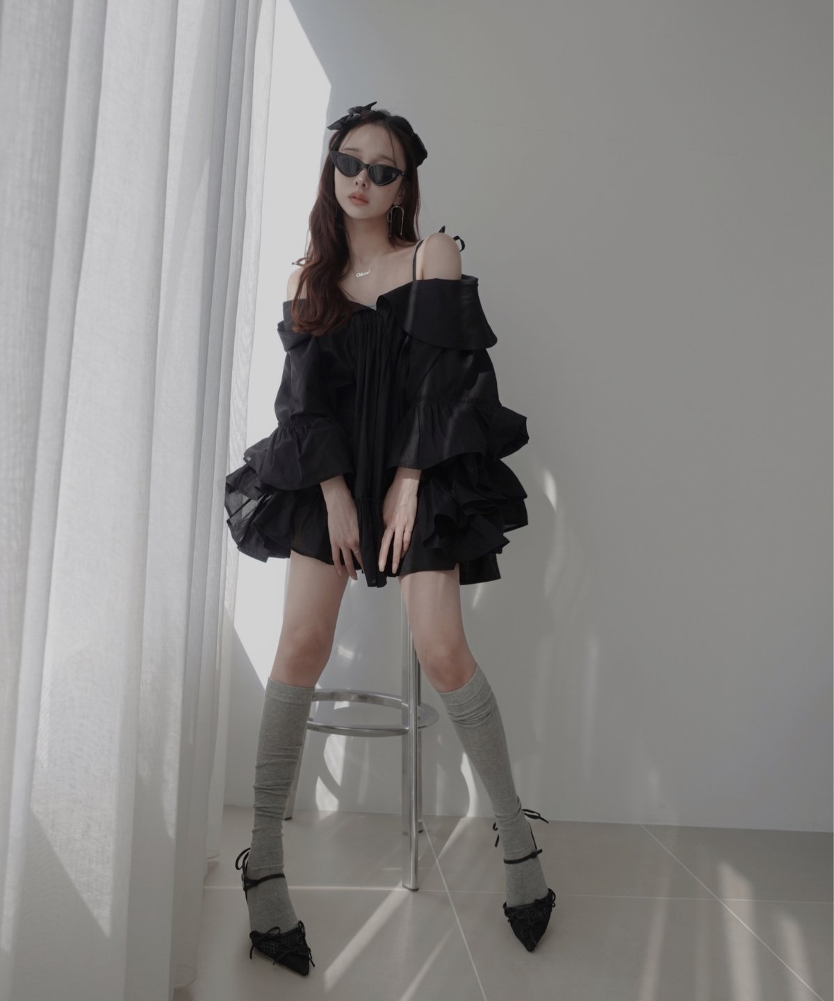 fiction Tokyo 2way チュニックワンピース ブラック fit=scale-down,w=1200