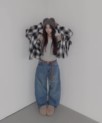 【Blue】バレルデニム / BarrelLeg Denim
