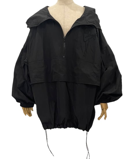 ハーフジップアップナイロンフーディー / Half Zip-up Nylon Hoodie