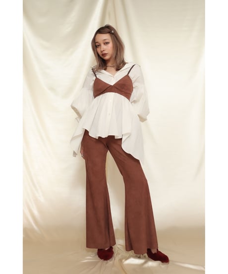 Fake Suede Flare Pants　スウェードフレアパンツ