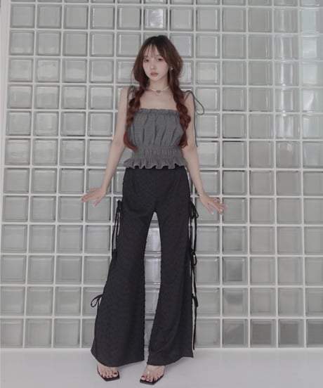 ルーズフィットリボンフレアパンツ/ Loose Fit Ribbon Flare Pants