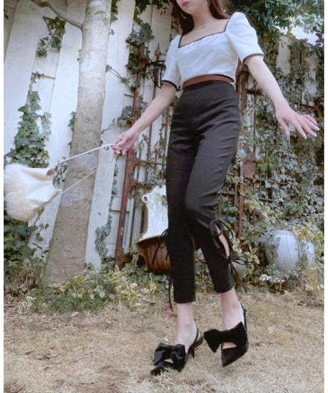 リボンクロップドパンツ/Ribbon Cropped Pants